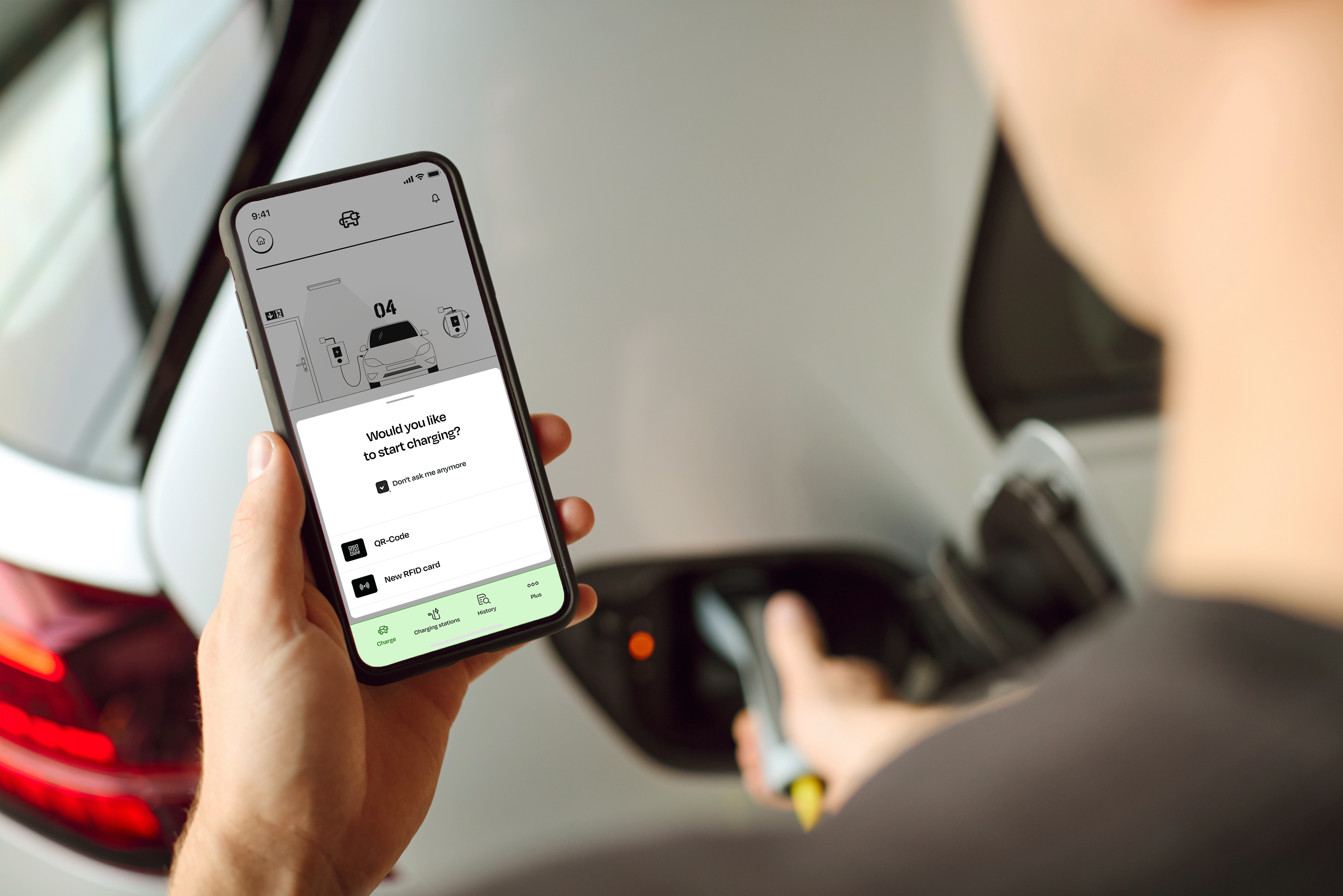 Image of Shareman charge app on device