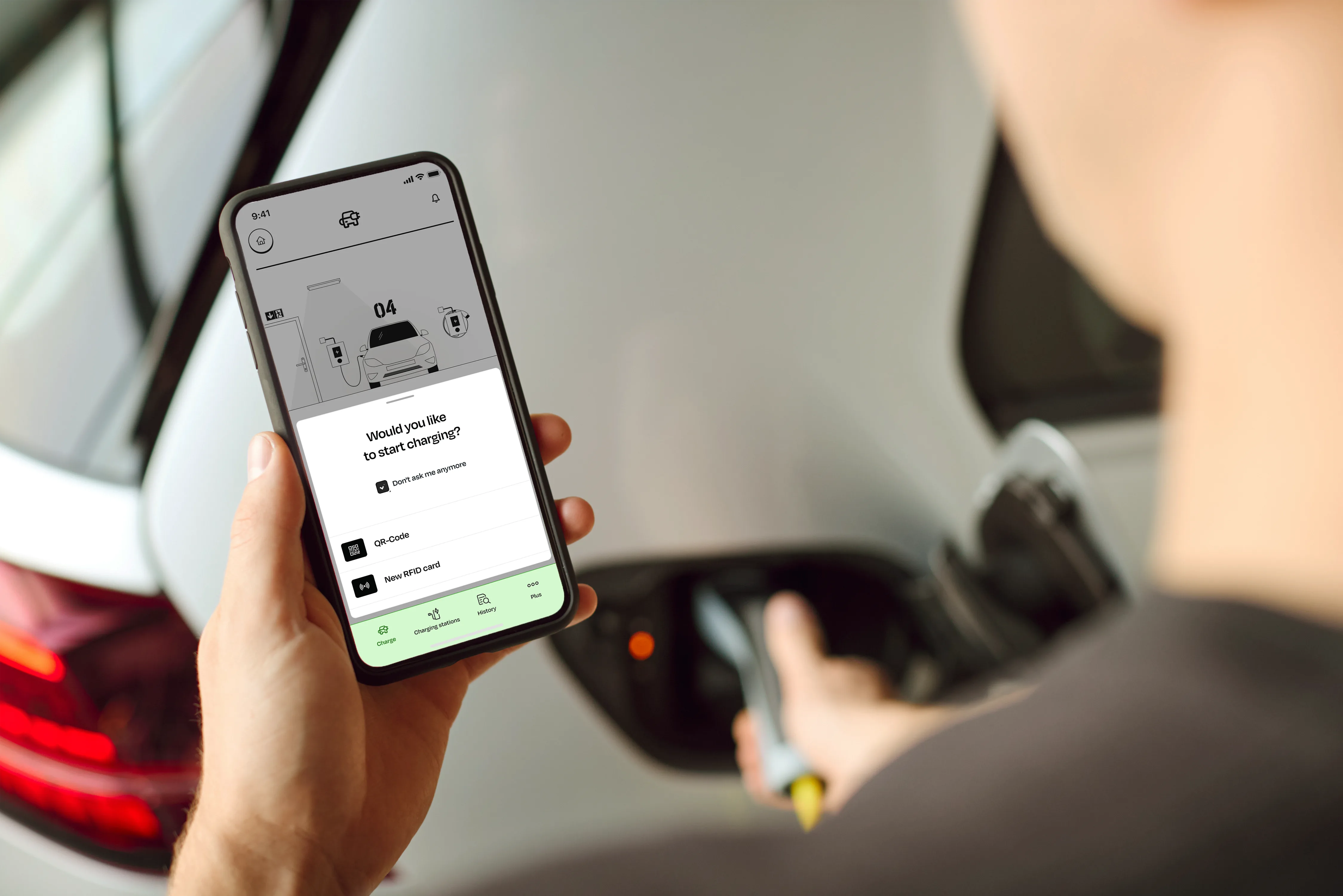 Image of Shareman charge app on device