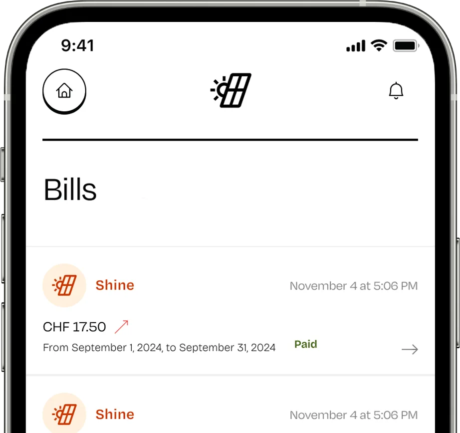 half phone with the view of your bills
